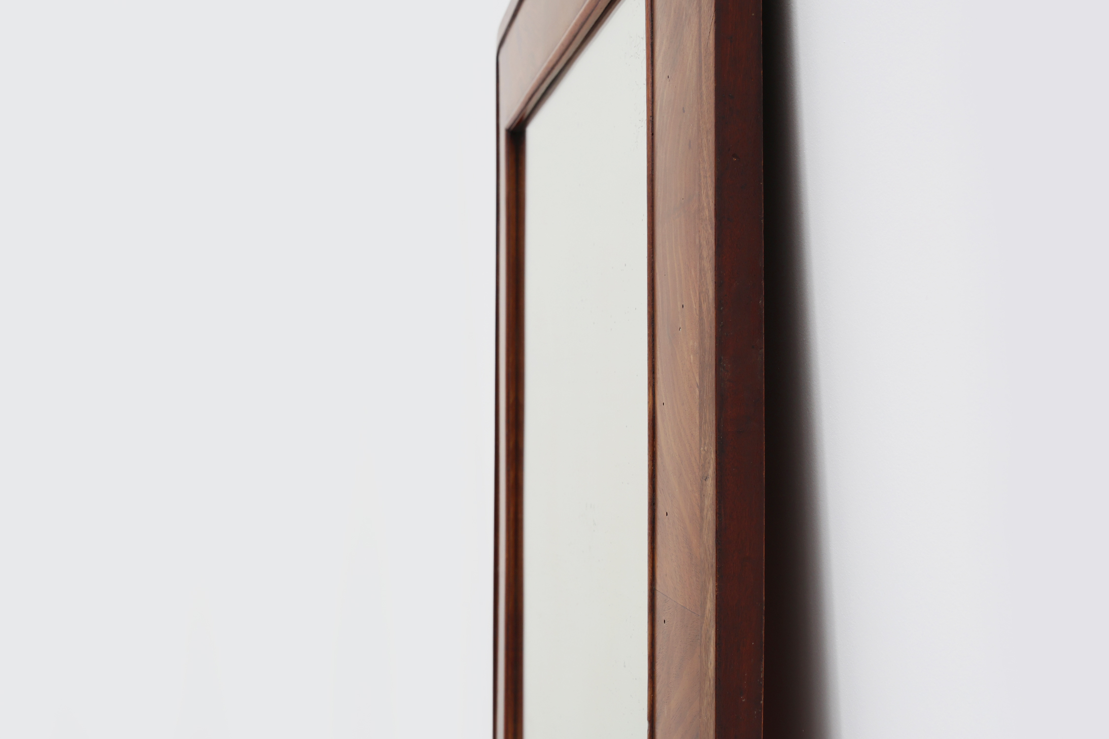 Antique rectangular walnut wall mirror, France ca. 1880thumbnail